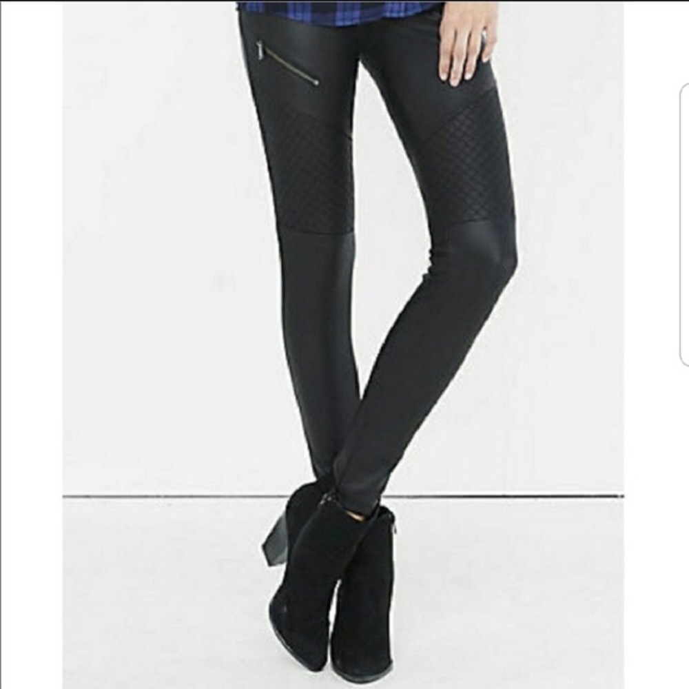 Faux Leather Moto Leggings